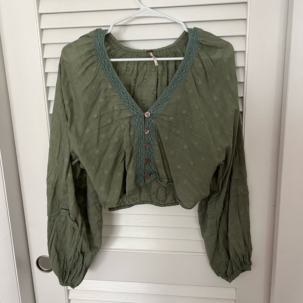 Free People One Fine Day Blouse Top